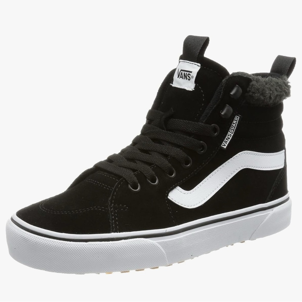 VANS Filmore Hi Vansguard Sneakers Women’s 7 Black White Suede Winter Skate Shoe